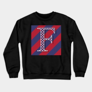 Old Glory Letter F Crewneck Sweatshirt